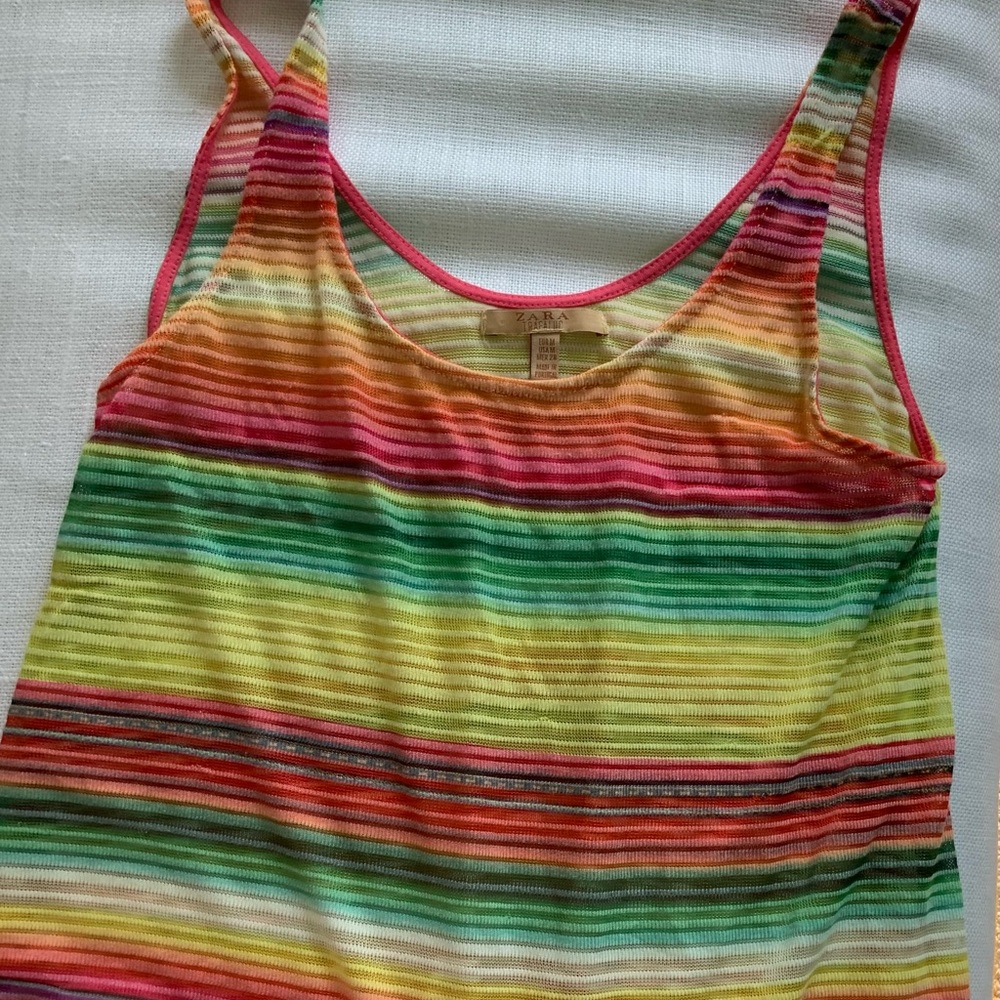 Zara Rainbow Sheer Tank